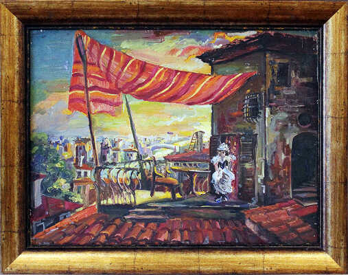 Эрдман Борис Робертович. Эскиз декорации к комедии К. Гольдони «Хозяйка гостиницы»